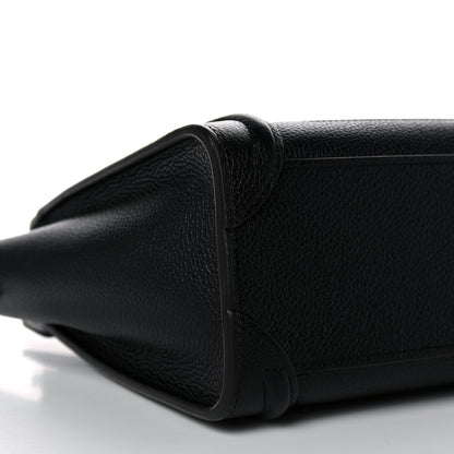 Celine Drummed Calfskin Nano Luggage Black 9 of 14