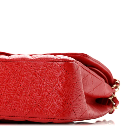 Chanel Caviar Quilted Medium Double Flap Red 10 of 13