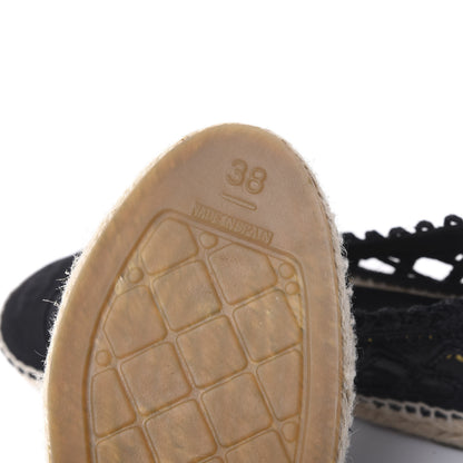 Chanel Woven Fabric Grosgrain CC Espadrilles 38 Black 7 of 11