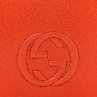 Gucci Pebbled Calfskin Soho Wallet On Chain Sun Orange 7 of 9