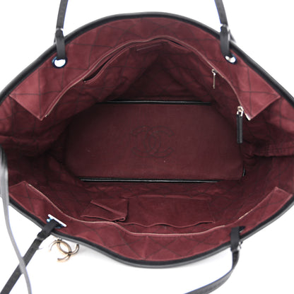Chanel Grained Calfskin Large Shopping Fever Tote Black 5 of 16