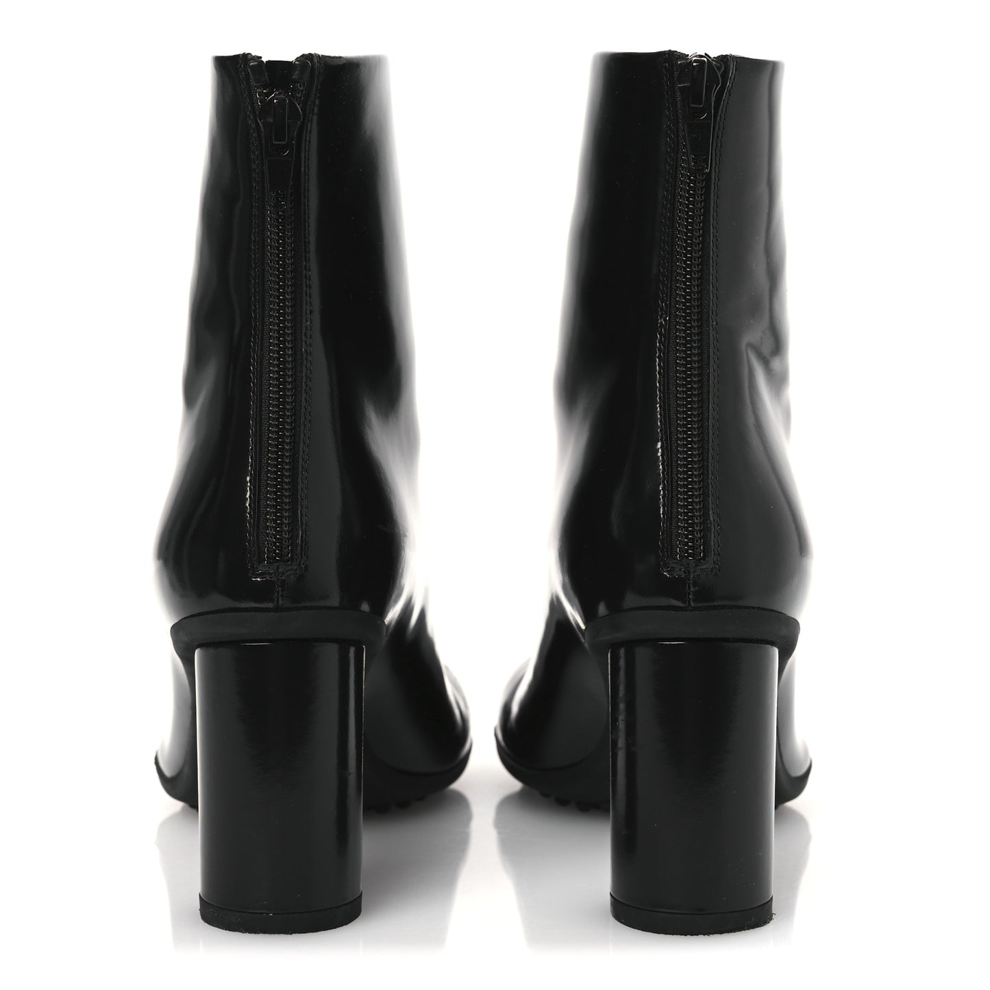 Patent Lambskin Atomic Boots 37 Black