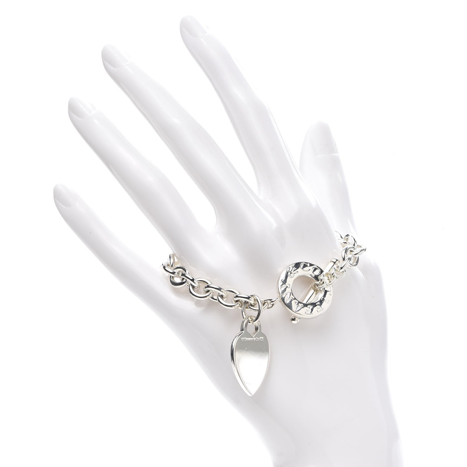 Tiffany Sterling Silver Heart Tag Toggle Bracelet 2 of 4