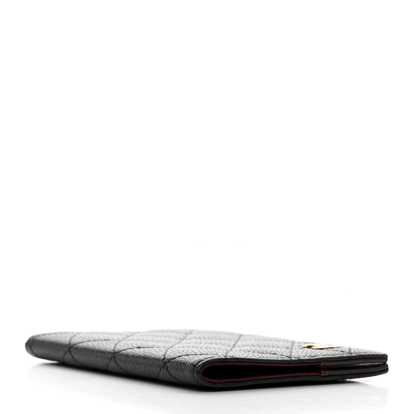 Caviar Quilted Passport Holder Black