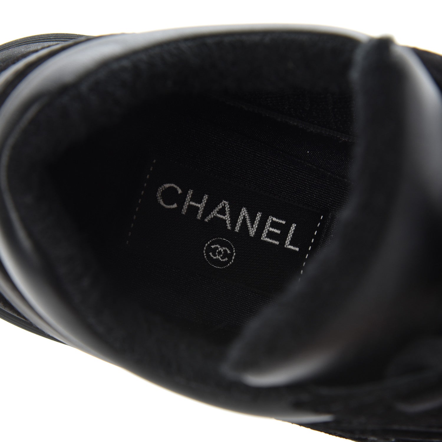 Chanel Fabric Calfskin Suede CC Sneakers 37.5 Black 6 of 16