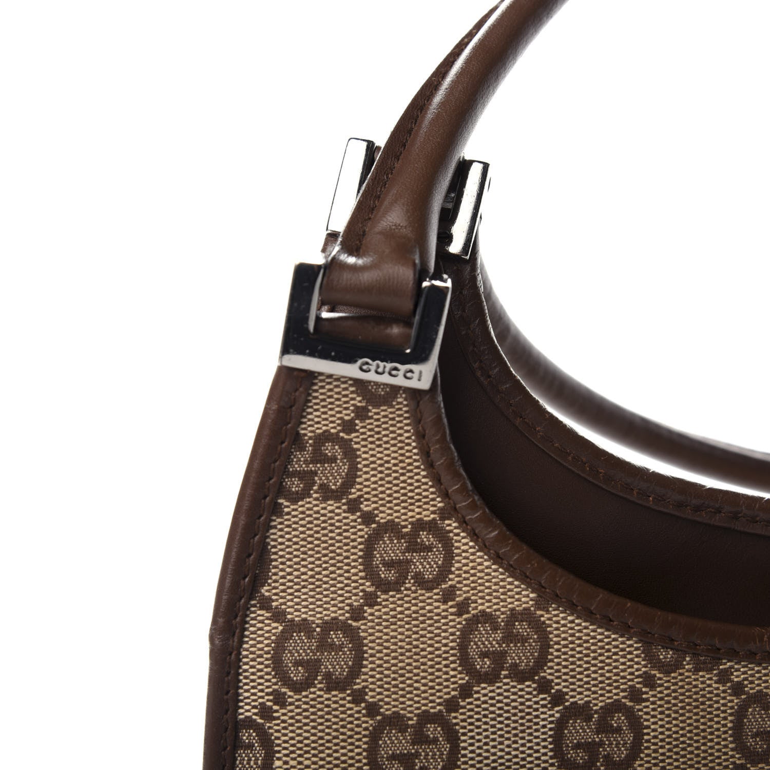 Gucci Monogram Small Bardot Bag Dark Brown 10 of 16