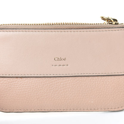 Chloe Grained Calfskin Drew Card Holder Cement Pink 6 of 8