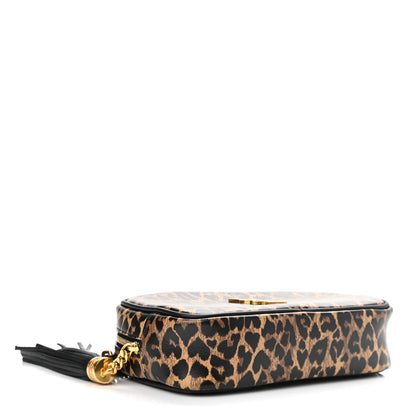 Saint Laurent Calfskin Heart Leopard Print Monogram Mini Lou Camera Bag Toffee 3 of 9