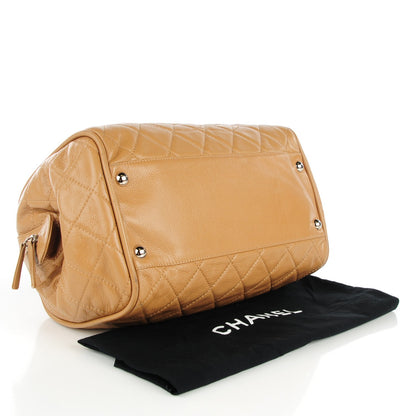 Chanel Caviar Quilted Timeless Bowler Dark Beige 4 of 15