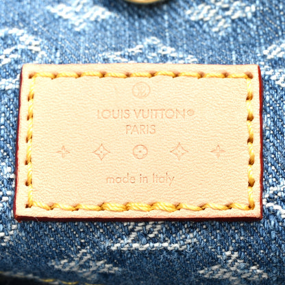 Louis Vuitton Monogram Denim CarryAll MM Blue 7 of 10
