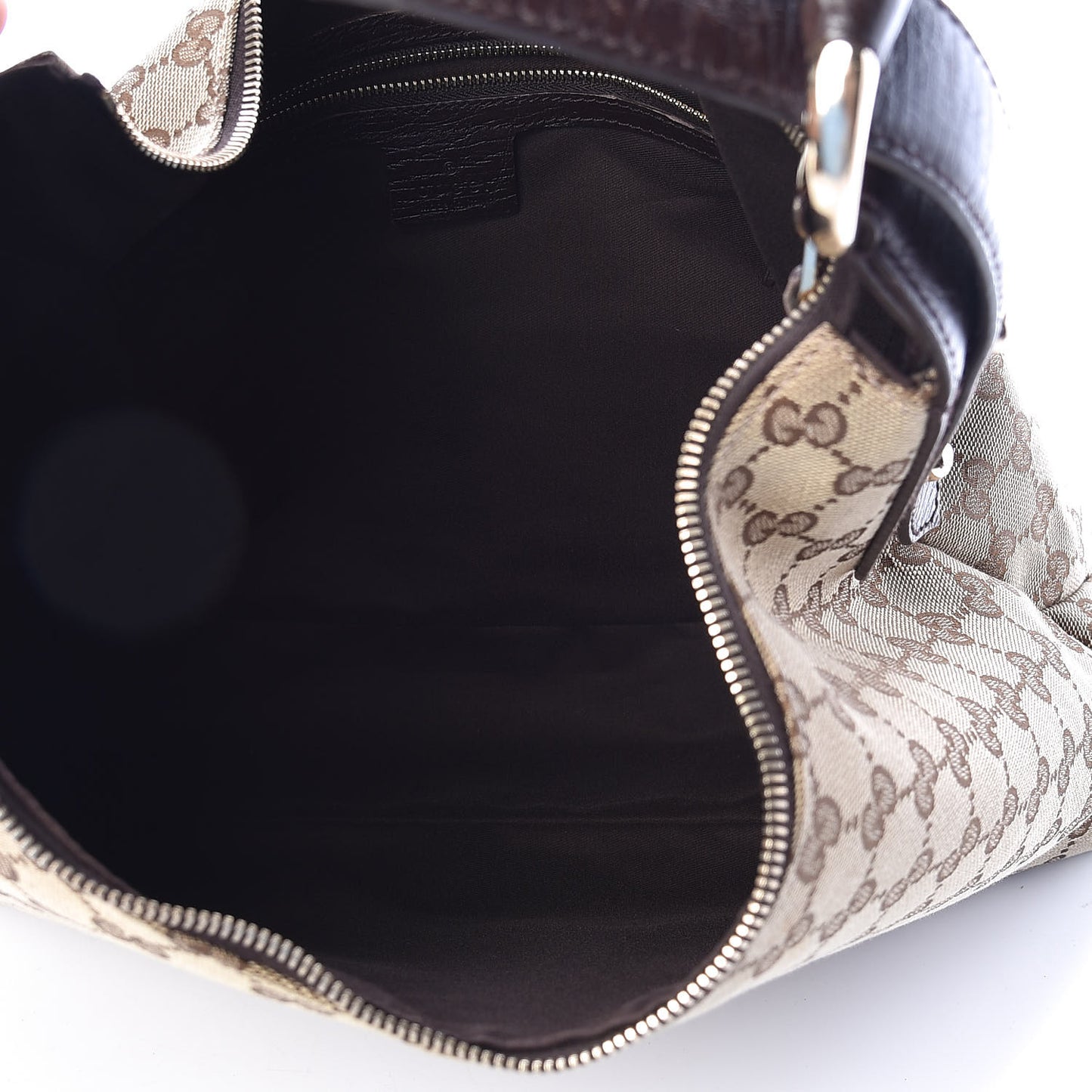 Monogram Medium Horsebit Chain Hobo Dark Brown