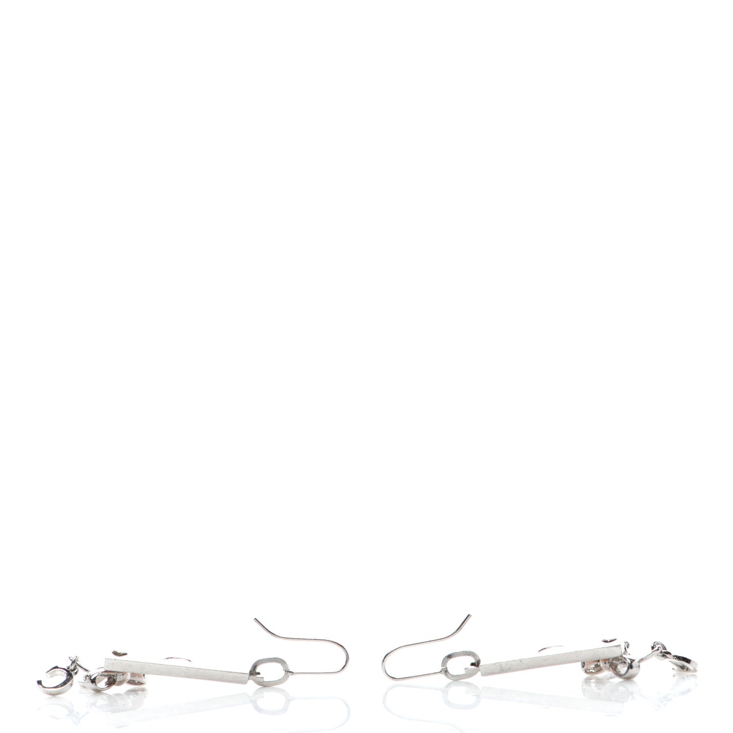 Enamel Bow Earrings Pink Silver