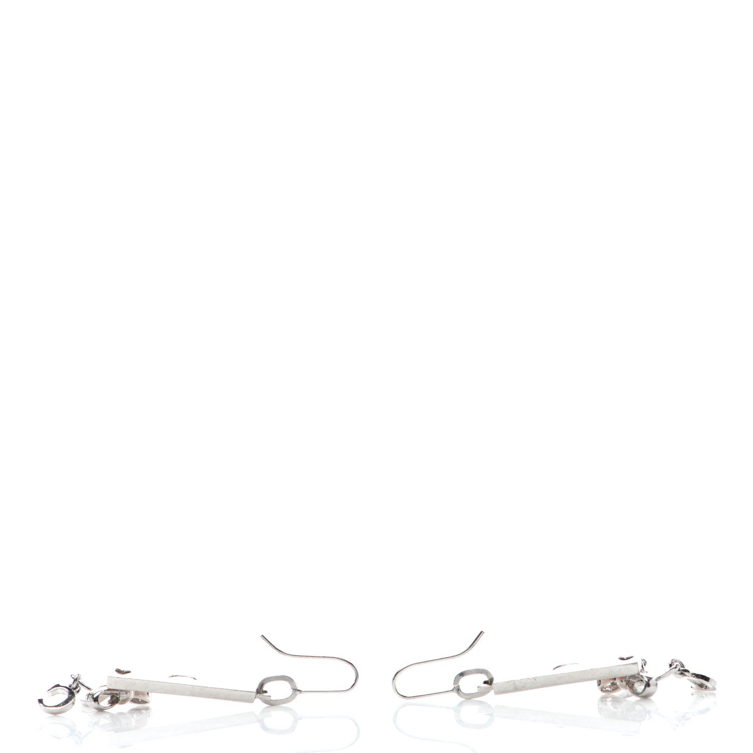 Christian Dior Enamel Bow Earrings Pink Silver 4 of 4