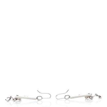 Christian Dior Enamel Bow Earrings Pink Silver 4 of 4