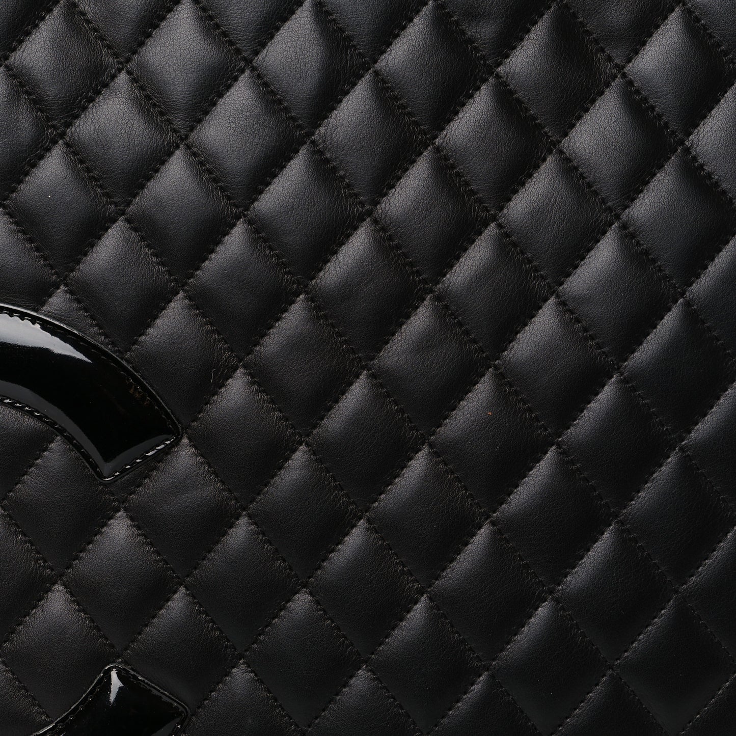 Calfskin Cambon Flat Tote Black