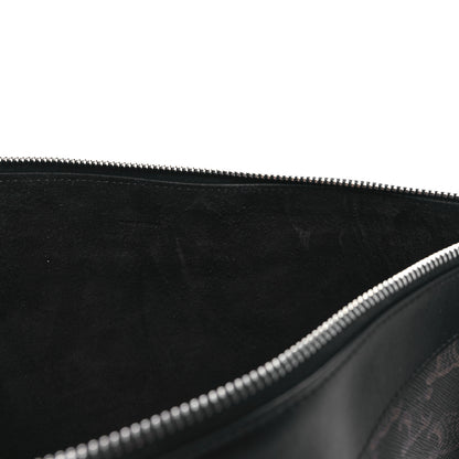Celine Triomphe Canvas Calfskin Large Romy Shoulder Bag Black 10 of 10