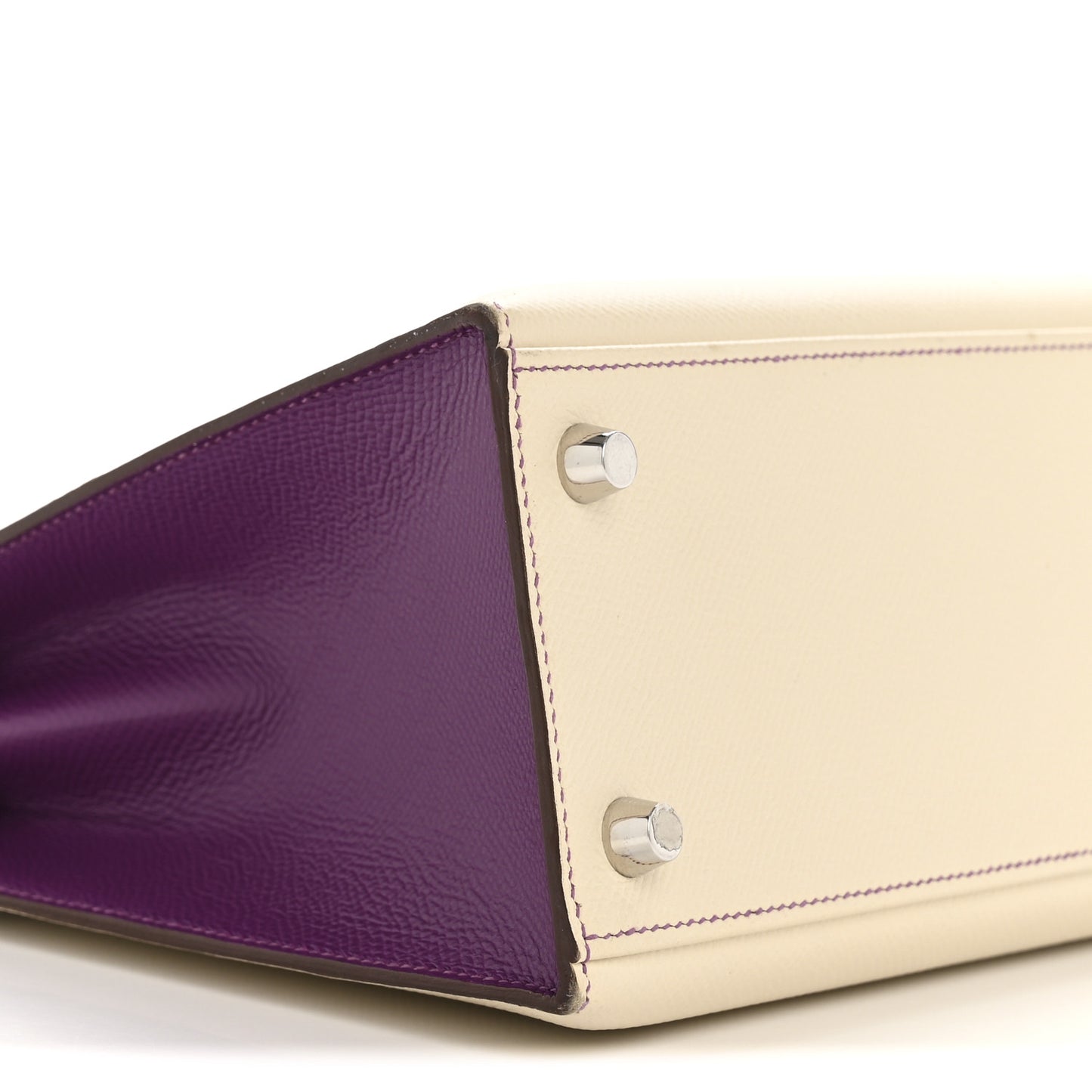 Epsom Bi-Color Horseshoe Kelly Sellier 25 Craie Anemone
