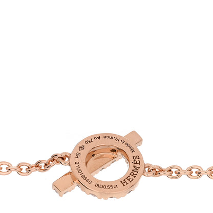 Hermes 18K Rose Gold Diamond Finesse Bracelet SH 3 of 4