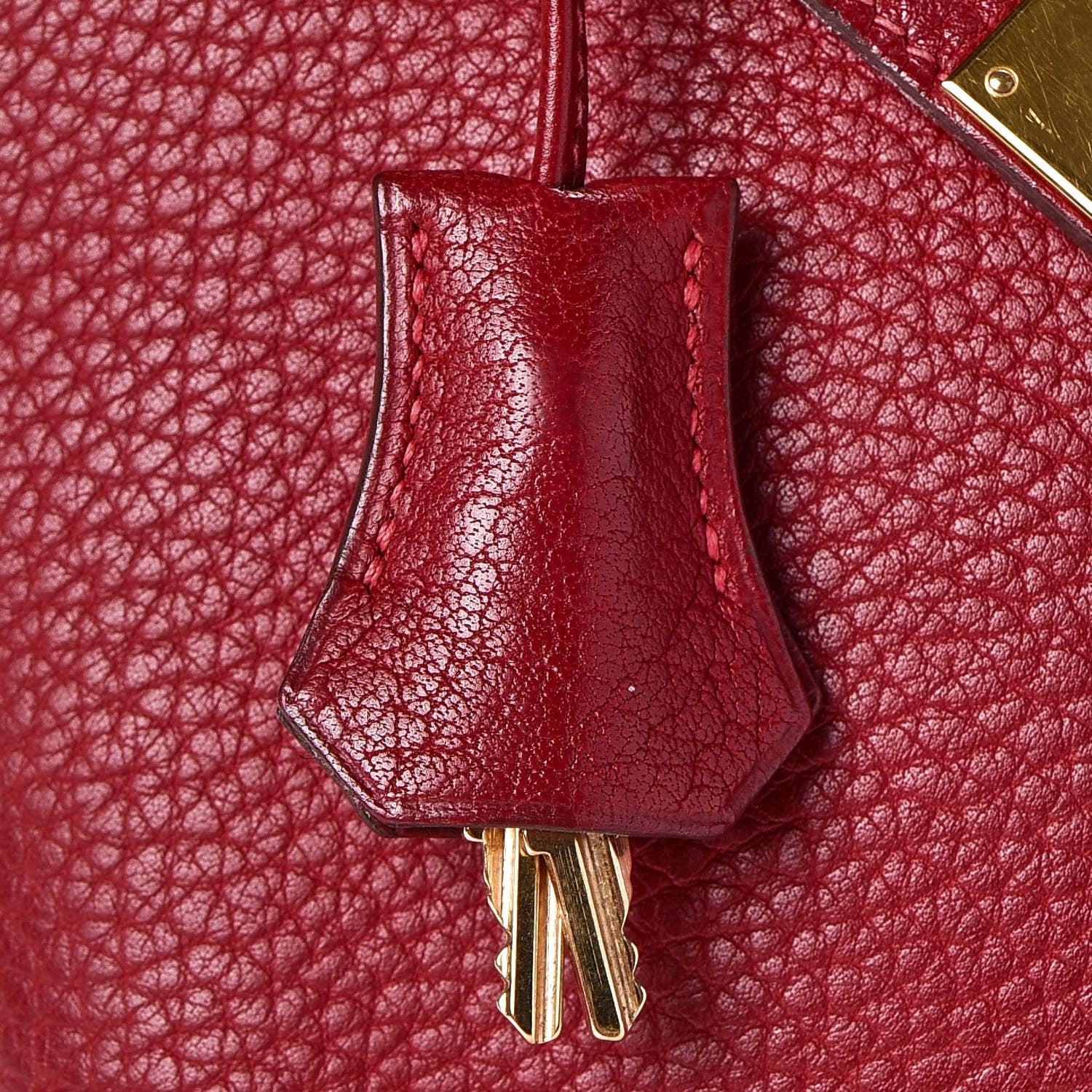 Hermes Taurillon Clemence Retourne Kelly 32 Rouge Garance 33 of 41
