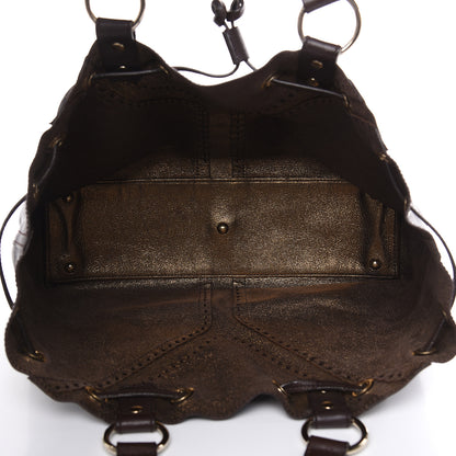 Saint Laurent Calfskin Reversible Double Sac Y Tote Gold Brown 8 of 18
