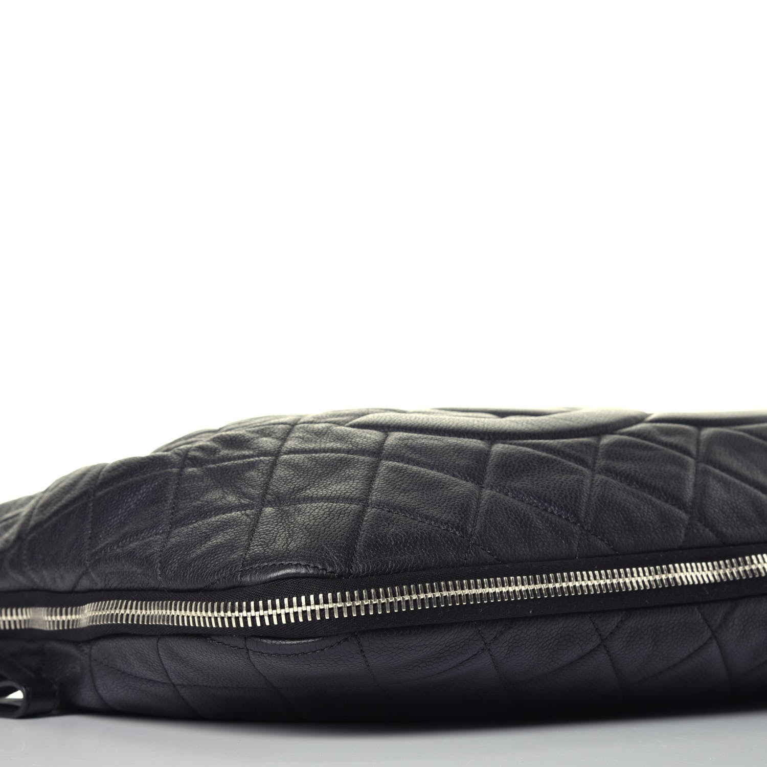 Chanel Caviar Expandable Zip Shoulder Bag Black 8 of 9