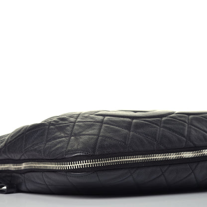 Chanel Caviar Expandable Zip Shoulder Bag Black 8 of 9