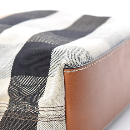 Burberry Canvas Mega Check Medium Tottenham Brit Tote Saddle Brown 11 of 17