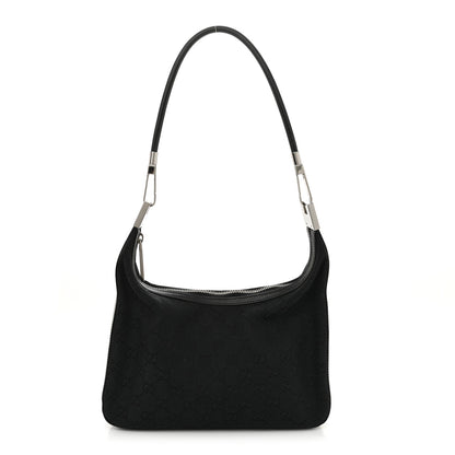 Gucci Monogram GG Small Clasp Hobo Black 1 of 11