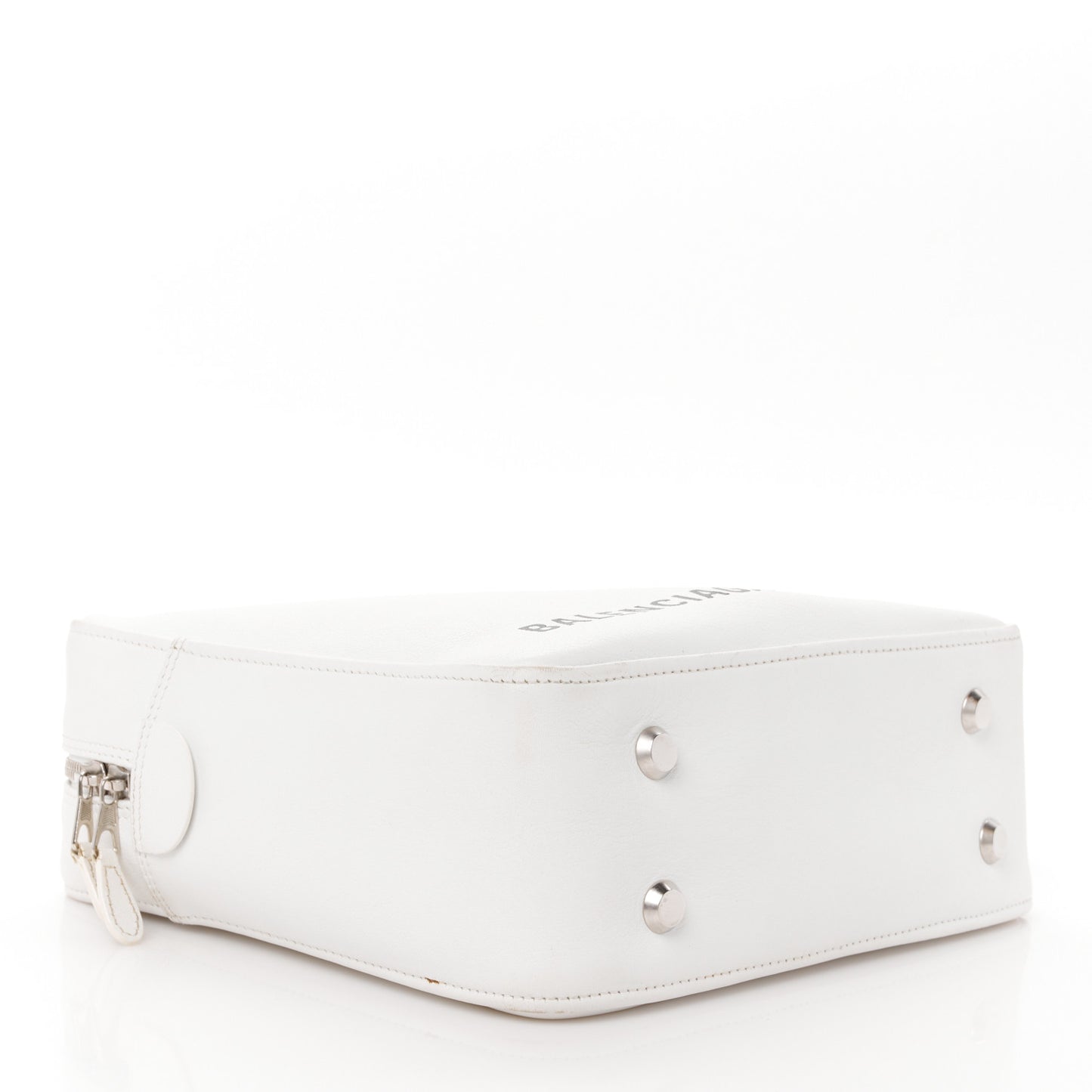 Calfskin S Triangle Duffle White