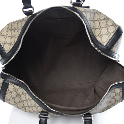 Gucci GG Supreme Monogram Selleria Calfskin Medium Duffle Beige Ebony Black 5 of 15
