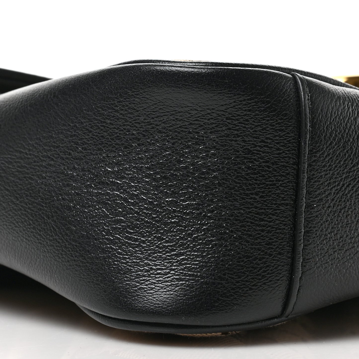 Monogram Azalea Calfskin Matelasse Diagonal Medium GG Marmont Shoulder Bag Beige Ebony Black