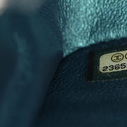Chanel Iridescent Lambskin Quilted Mini Rectangular Flap Turquoise 8 of 10