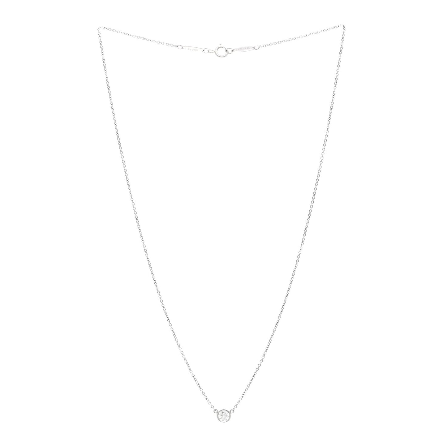 Platinum Diamond .23ct Elsa Peretti Diamonds by the Yard Pendant Necklace