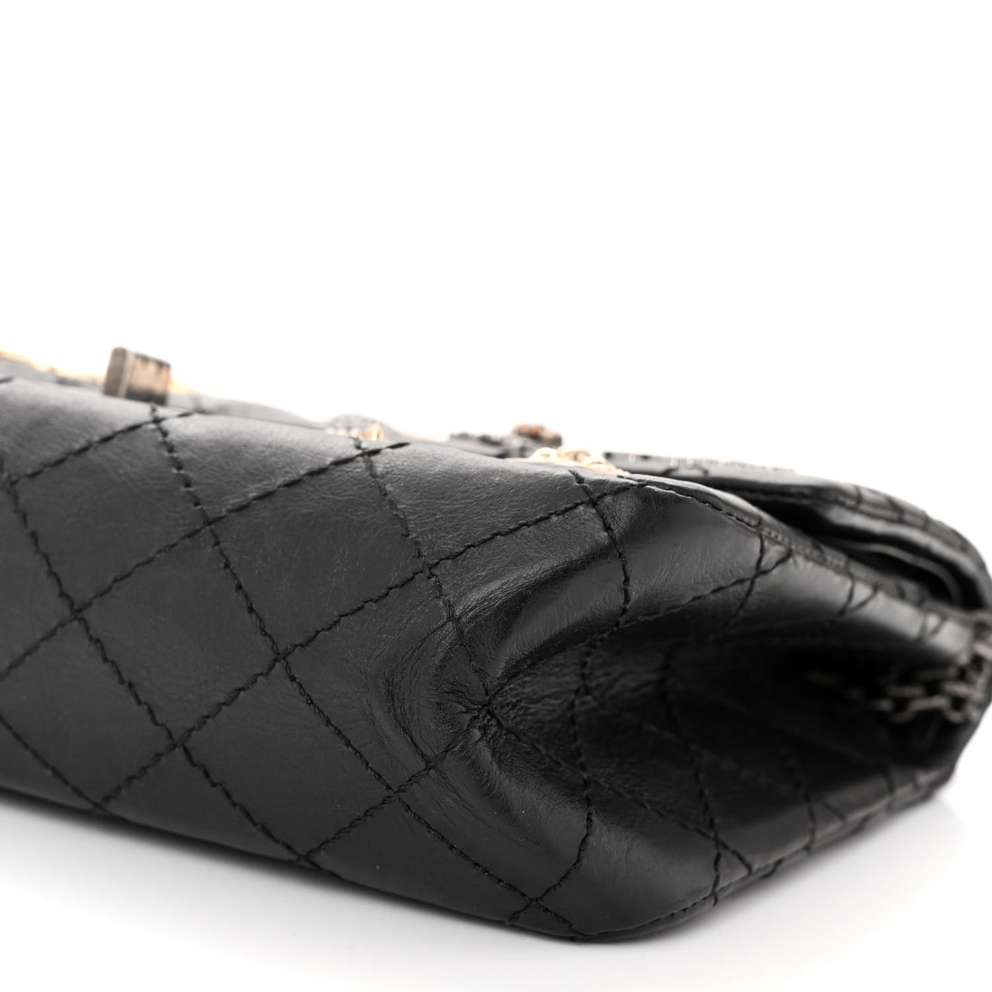 Aged Calfskin Lucky Charms 2.55 Reissue 225 Flap Black