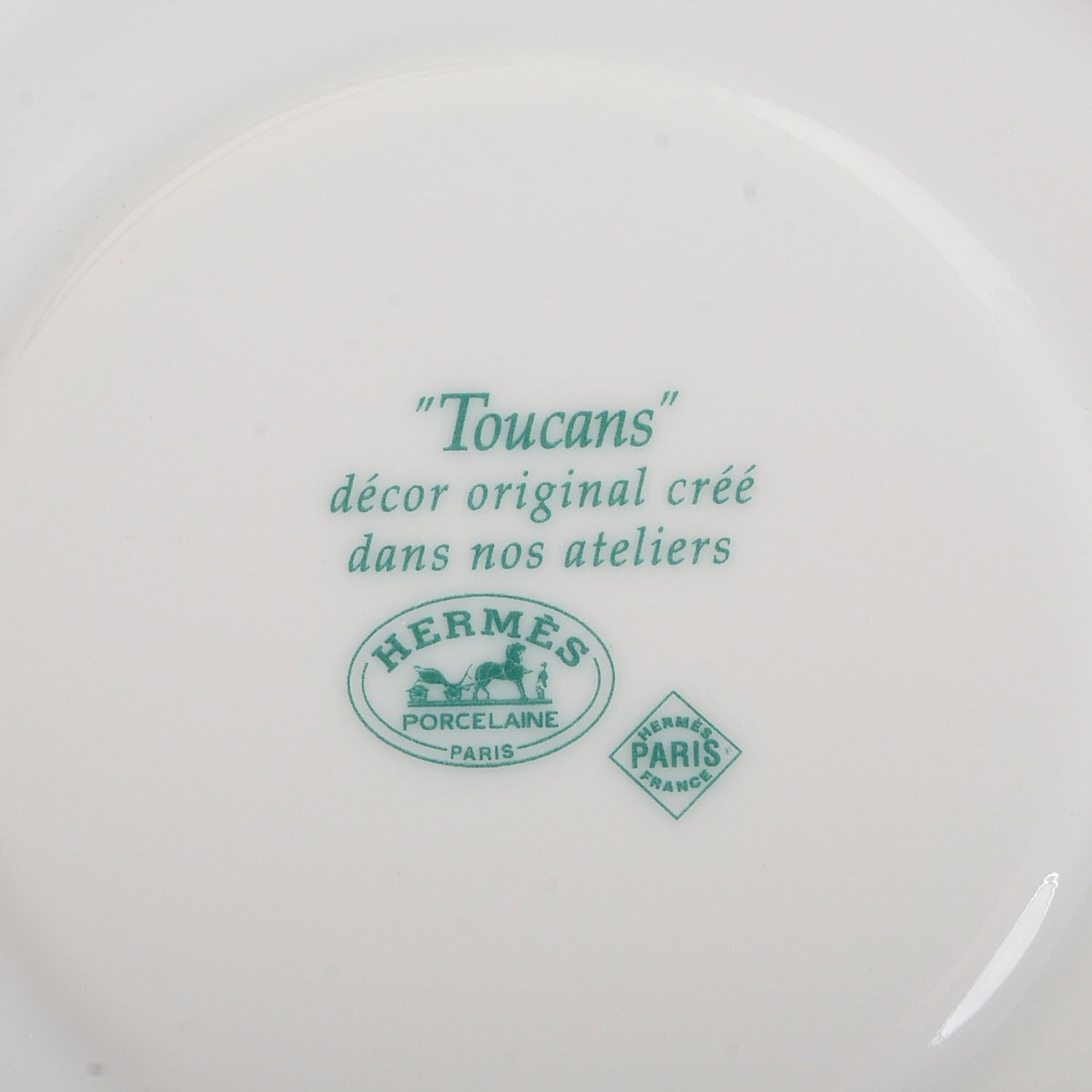 Hermes Porcelain Toucans Breakfast Cup and Saucer Set of 2 5 of 7