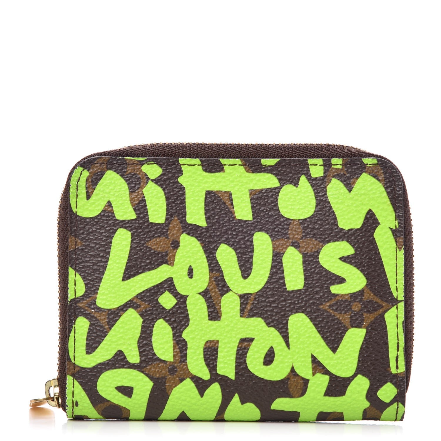 Louis Vuitton Monogram Graffiti Zippy Coin Purse Wallet Green 1 of 7