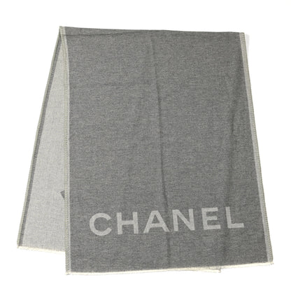 Chanel Cashmere CC Scarf Grey 2 of 4