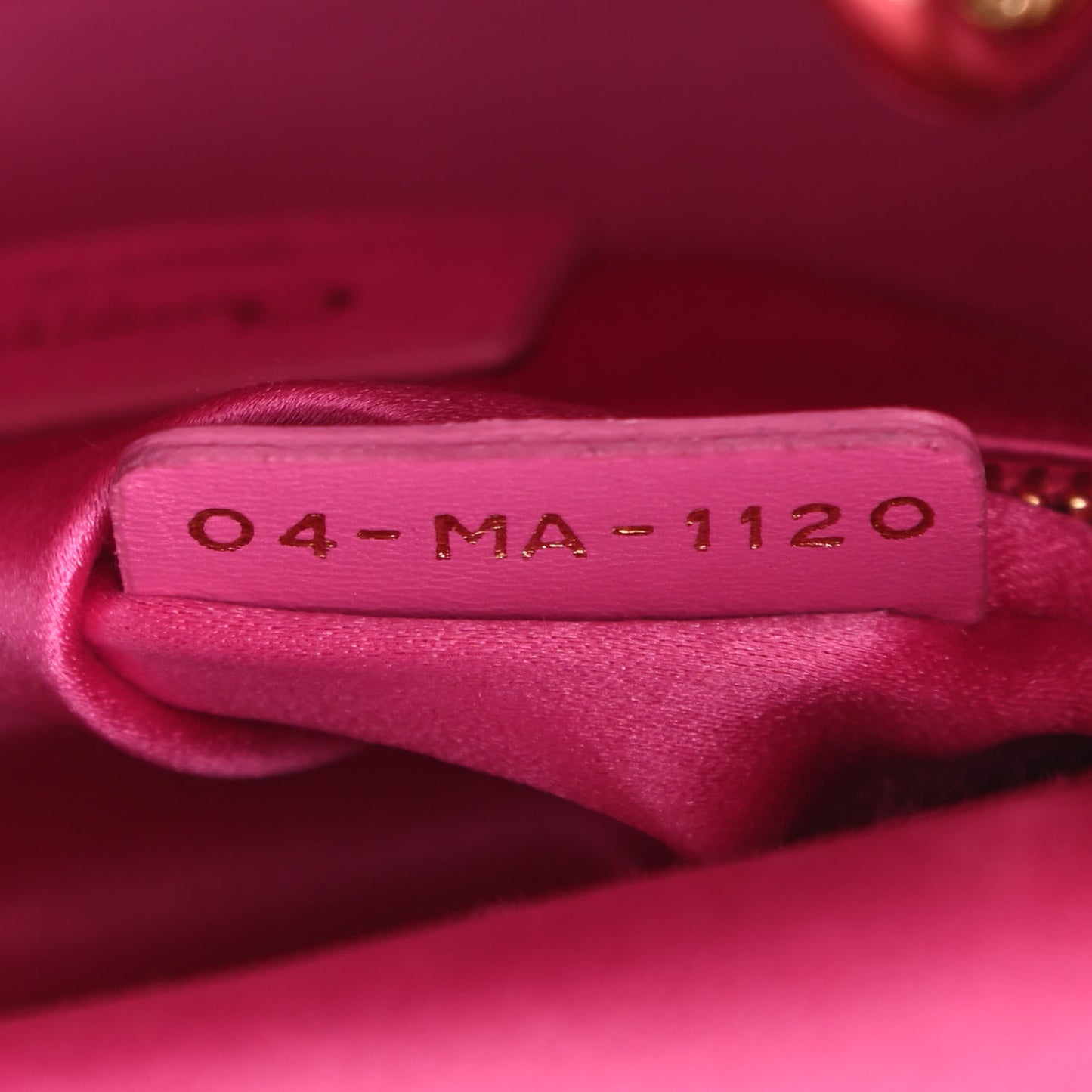 Satin Sequin Mini Lady Dior Pink