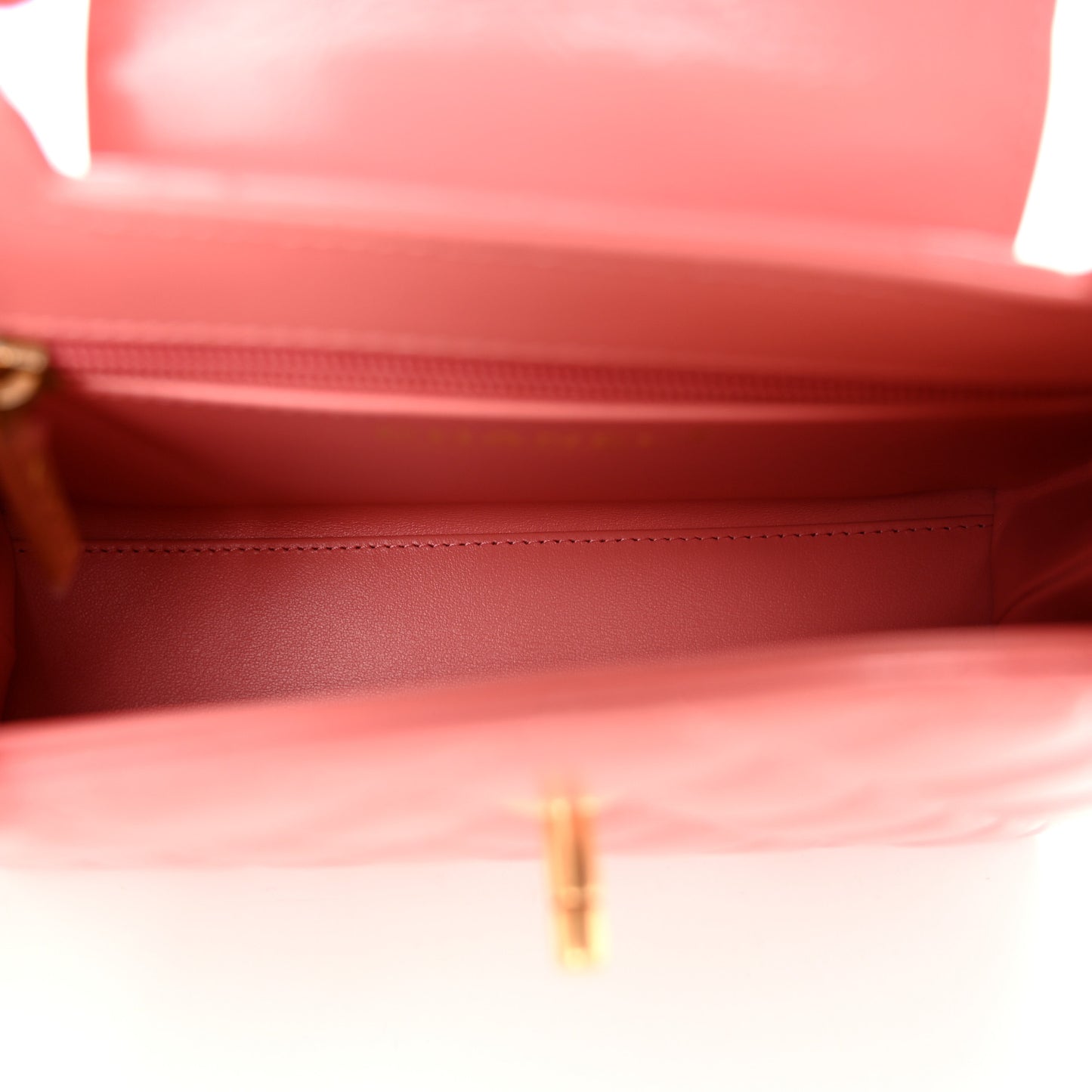 Shiny Aged Calfskin Quilted Nano Kelly Shopper Pink