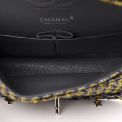 Chanel Tweed Braided Charms Small Flap Yellow Grey Black 5 of 10