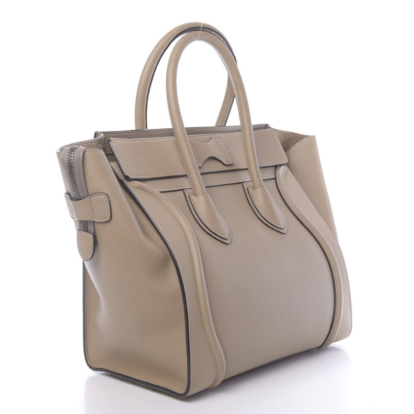 Drummed Calfskin Mini Luggage Dune