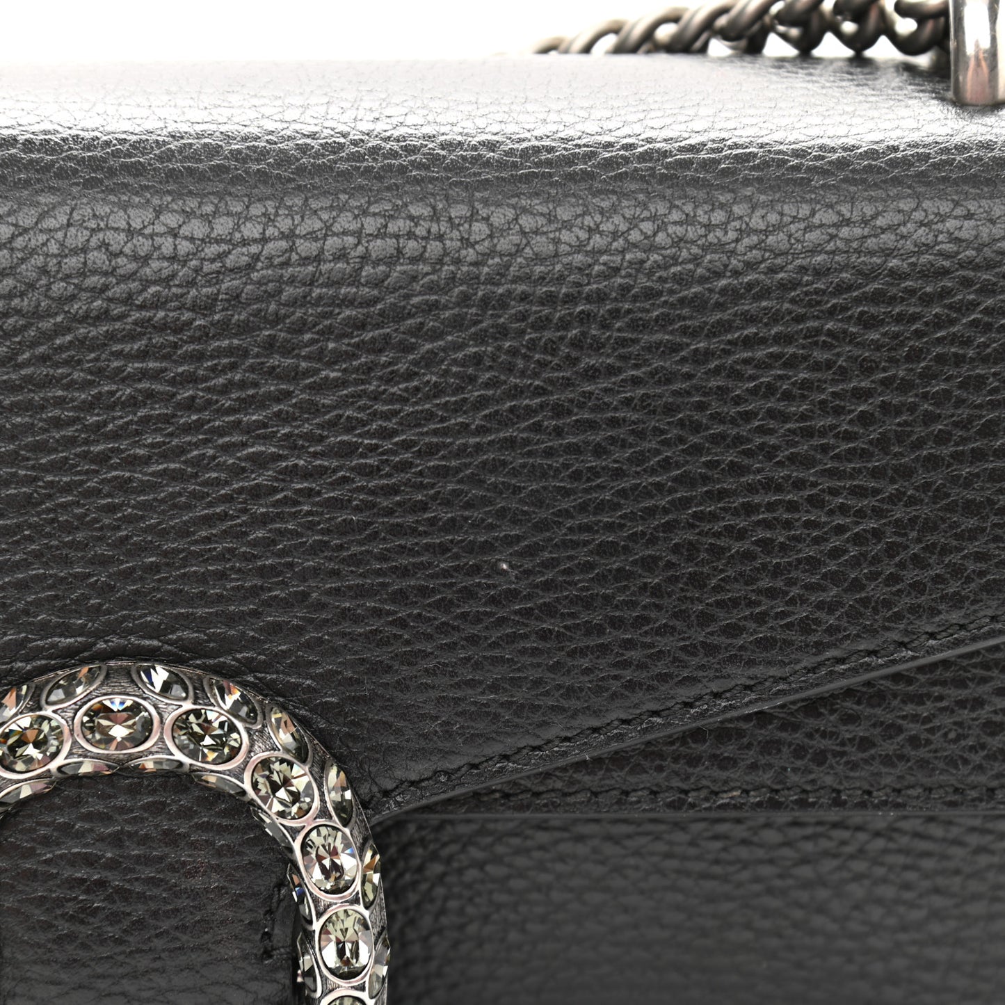 Pebbled Calfskin Small Dionysus Shoulder Bag Black