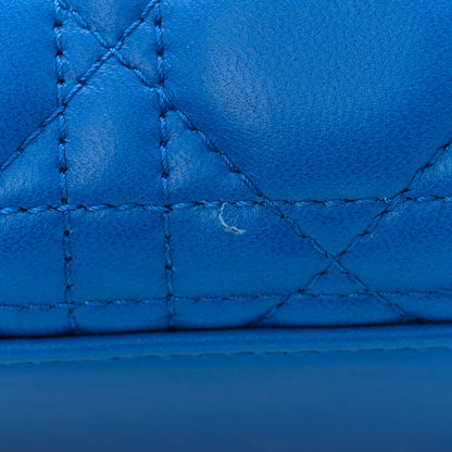 Christian Dior Lambskin Cannage Small Lucky Badges My Lady Dior Blue 11 of 11