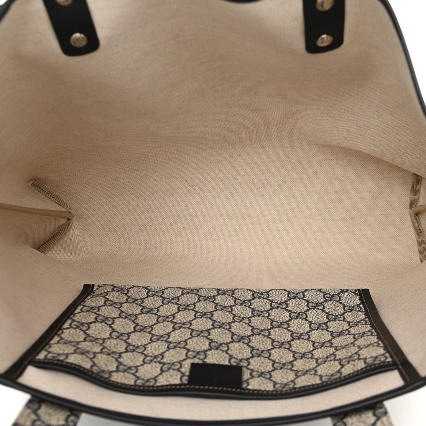 GG Plus Monogram Medium Signature Web Loop Tote Navy