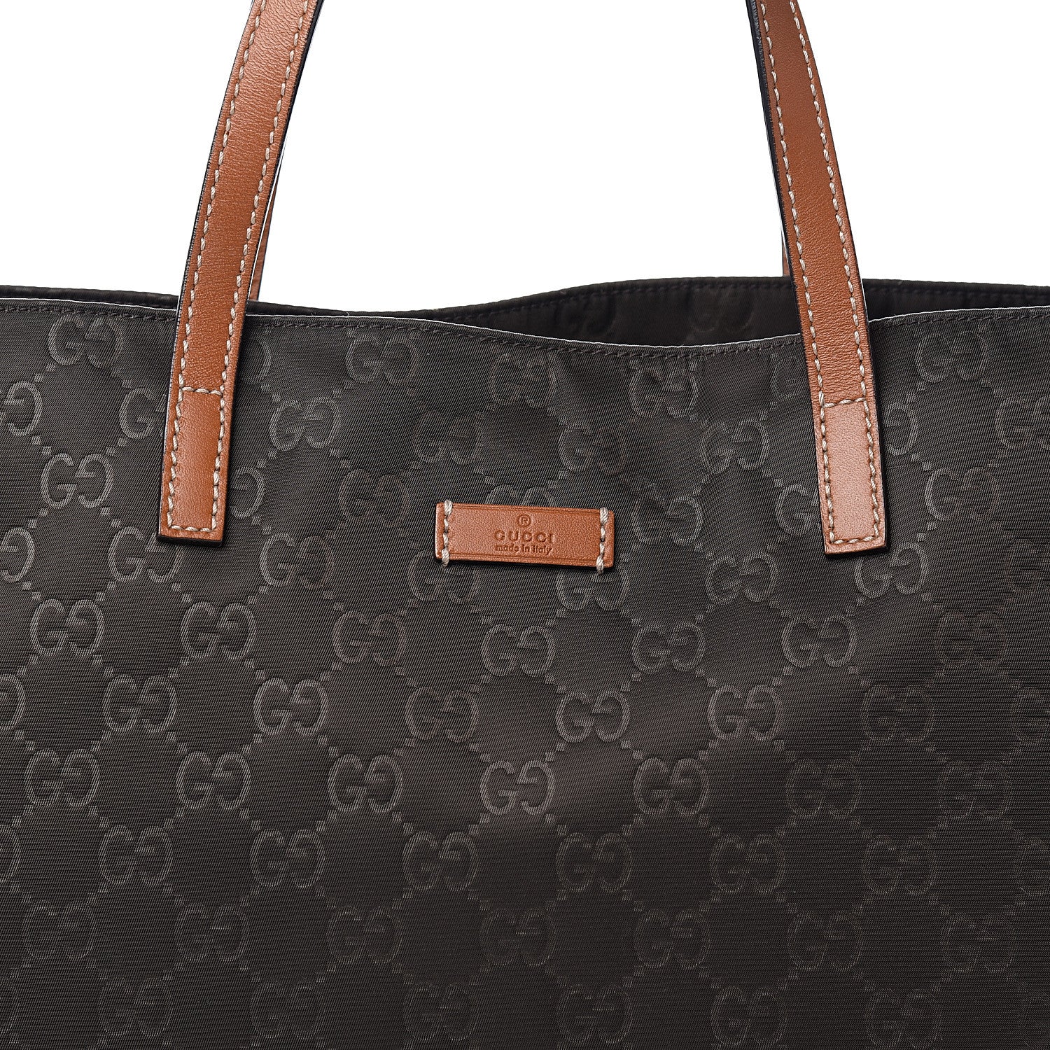 Gucci Nylon Monogram Medium Tote Brown 10 of 10