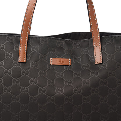 Gucci Nylon Monogram Medium Tote Brown 10 of 10