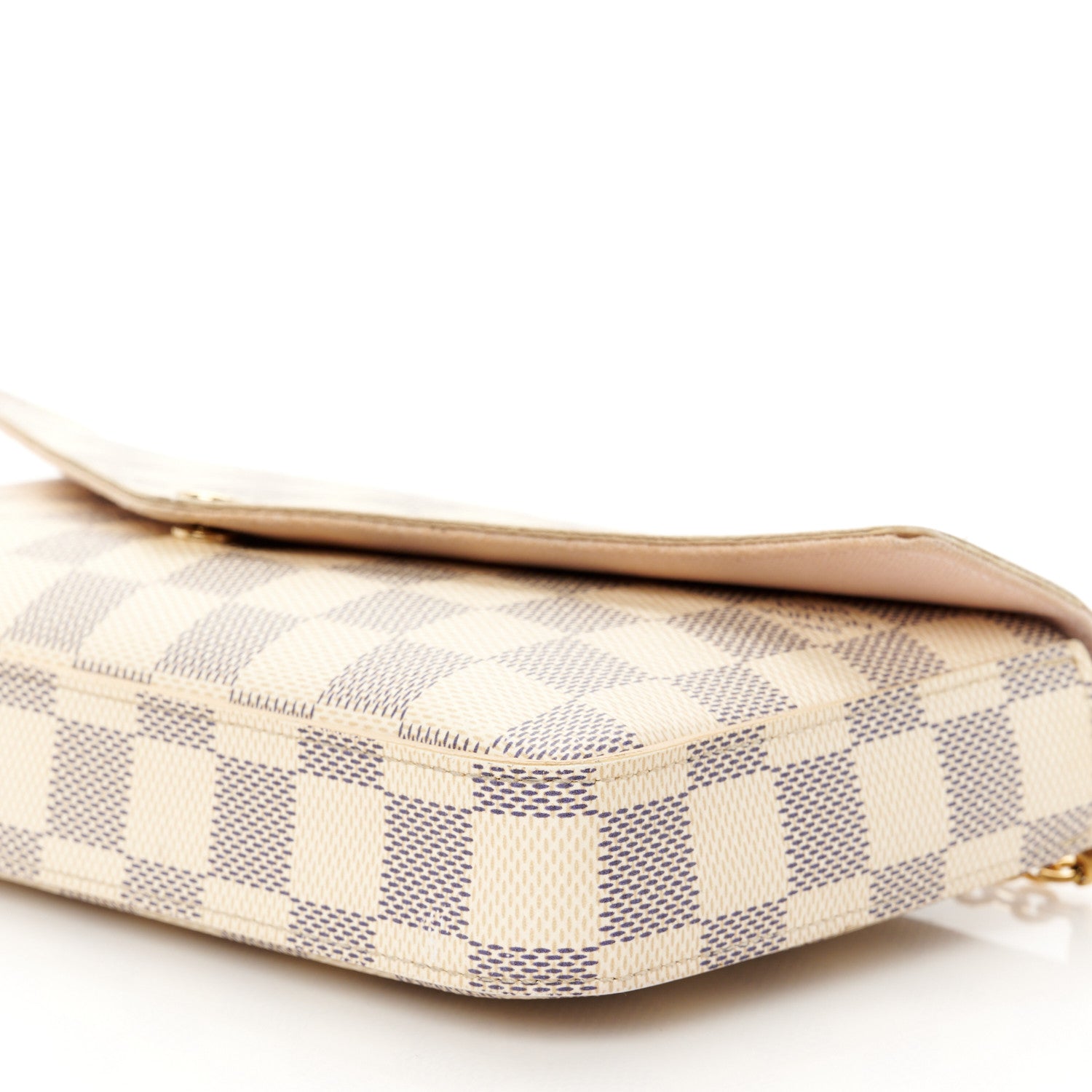 Louis Vuitton Damier Azur Pochette Felicie Chain Wallet Rose Ballerine 11 of 12