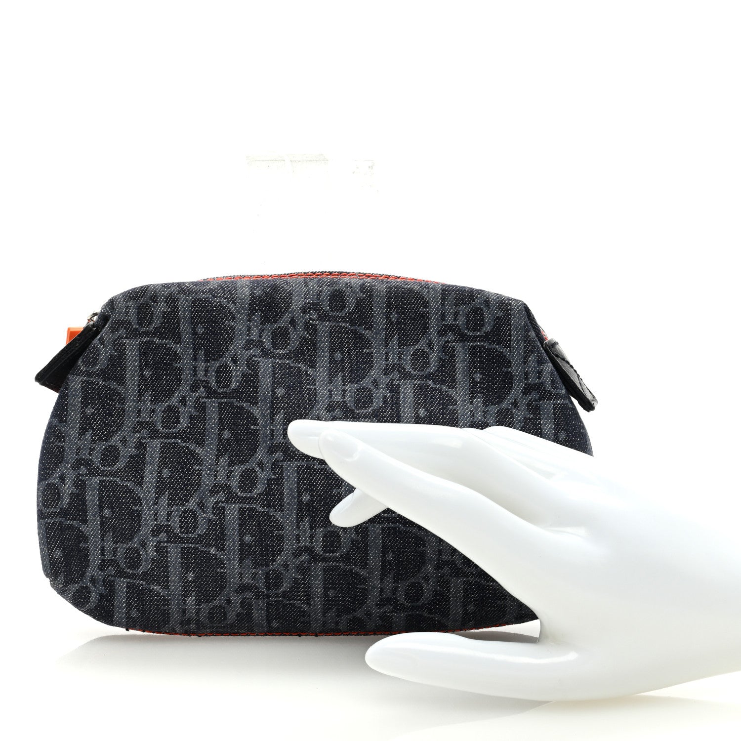 Christian Dior Monogram Flight Trotter Cosmetic Pouch Blue 2 of 6