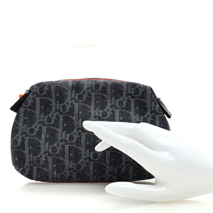 Christian Dior Monogram Flight Trotter Cosmetic Pouch Blue 2 of 6