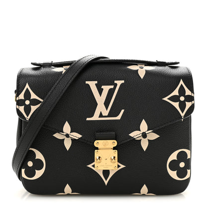 Louis Vuitton Empreinte Monogram Giant Pochette Metis Black Beige 1 of 9